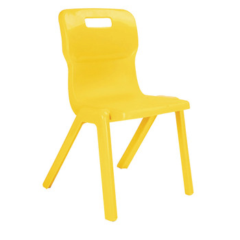 Titan One Piece Chair 430mm Yellow KF72173 KF72173