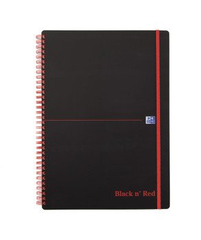 Black N Red A4 Wirebound Polypropylene Cover Notebook Ruled 140 Pages Black/Red 100080166