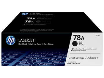 Hp 78A Black Standard Capacity Toner Cartridge Twinpack 2 X 2.1K Pages Pack 2 fo CE278AD