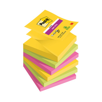 Post-it Z-Notes Carnival Colour 76x76mm Pack of 6 7100147840 3M99955