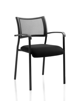 Brunswick Visitor Chair Black Fabric Warms Black Frame BR000024 BR000024