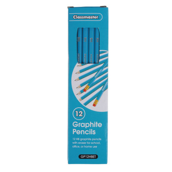 Classmaster HB Pencil Eraser Tip Pack of 12 GP12HBET EG60064