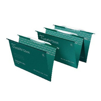 Rexel Crystalfile Classic SuspensionFile Foolscap GrnPack of 5078046 TW78046