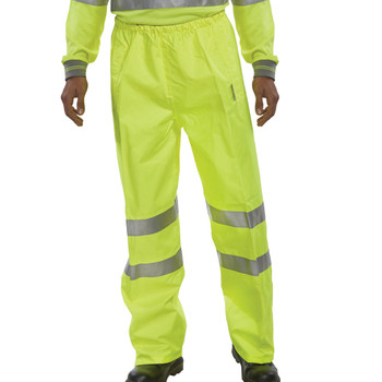 Hi-Viz Trousers EN ISO20471 S/Yellow Medium BITSYM BRG12666