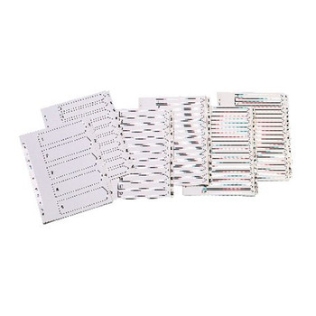 Q-Connect 1-5 Index Multi-Punched Reinforced Board Clear Tab A4 White KF015 KF01527