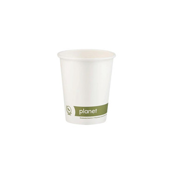 Planet 8oz Single Wall Plastic-Free Cups Pack of 50 PFHCSW08 AS30555
