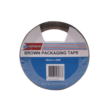 GoSecure Packaging Tape 50mmx66m Brown Pack of 6 PB02296 PB02296