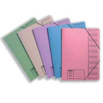 Concord 9-Part File Foolscap Elasticated Assorted Pack of 10 19099 JT19099
