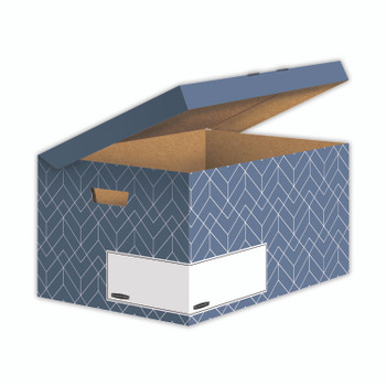 Bankers Box Decor Flip Top Box - Urban Slate Blue Pack of 5 4484101