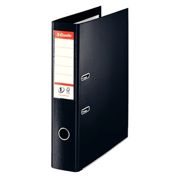 Esselte No.1 VIVIDA Lever Arch File Foolscap PP Black 48087 48087