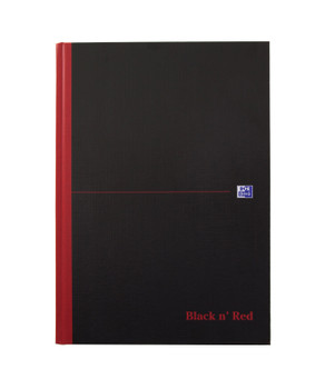 Oxford Black N Red Notebook A4 Hardback Casebound Ruled With Double Cash 192 Pag 100080514