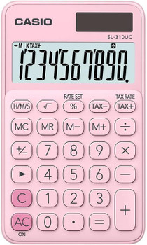 Casio Sl-310 Pocket Calculator Pink SL-310UC-PK-W-UC SL-310UC-PK-W-UC