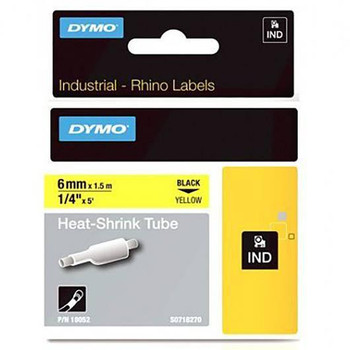 Dymo Rhino Industrial Heat Shrink Tube 6Mmx1.5M Black On Yellow 18052 18052