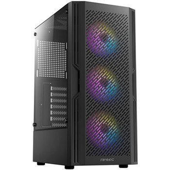 Antec Ax20 Case Black Mid Tower 1 X Usb 3.0 / 2 X Usb 2.0 Tempered Glass Side Wi 0-761345-10060-1