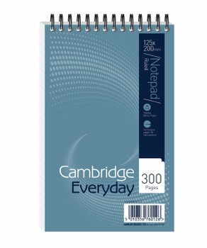 Cambridge Reporters Notebook Wirebound Headbound 125X200mm 300 Pages Pack 5 1000 100080210