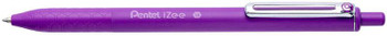 Pentel Izee Ballpoint Pen Retractable 1.0Mm Tip 0.5Mm Line Violet Pack 12 BX470- BX470-V