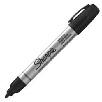 Sharpie Pro Metal Barrel Permanent Marker Bullet Tip 1.0Mm Line Black Pack 12 S0945720