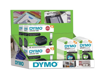 Dymo Letratag 200B Counter Display Unit 6 Machines With 10 White Paper Tapes And 2188202
