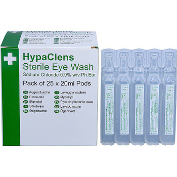 Safety First Aid Hypaclens Sterile Eyewash Pods Pack 25 E401APK25 E401APK25