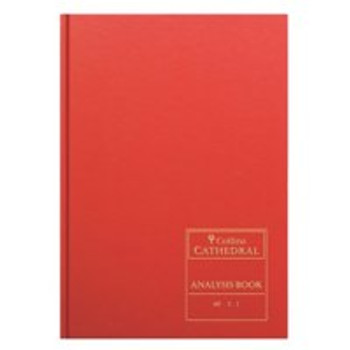 Collins Cathedral Analysis Book Casebound A4 4 Cash Column 96 Pages Red 69/4.1 811057