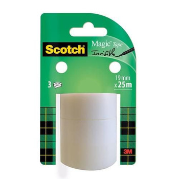 Scotch Magic Invisible Tape 8-192R3 Refill 19Mm X 25M Pack 3 7100127532 7100127532