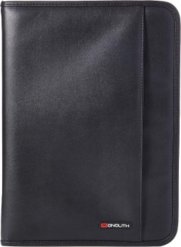Monolith A4 Conference Folder and Pad Clip Leather Look Black 2926 2926