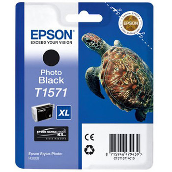 Epson T1571 Turtle Black Standard Capacity Ink Cartridge 26Ml - C13T15714010 C13T15714010
