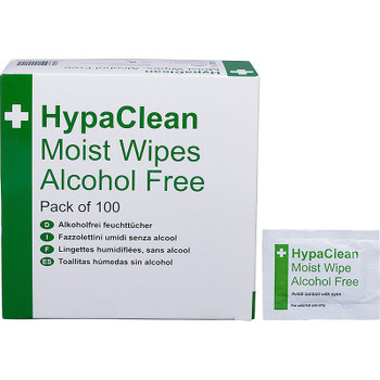 Hypaclean Moist Wipes Alcohol Free Pack 100  - D5218 D5218