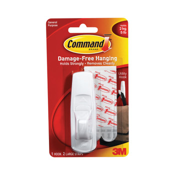 3M Command Adhesive Hook Large White 17003 3M16514