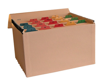 Cathedral Expanding File Manilla Mylar Reinforced 19 Pocket Labelled A-Z Buff EXPCAAZ19