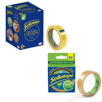 Sellotape Original Easy Tear Extra Sticky Golden Tape 24Mm X 66M Pack 6 Plus Fre 2863850 + 2635499