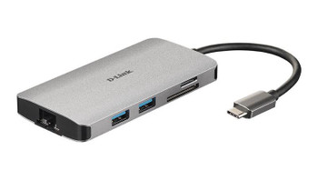 D Link 8In1 Usb C Dock With Hdmi Gigabit Ethernet Card Reader And Power Delivery DUB-M810