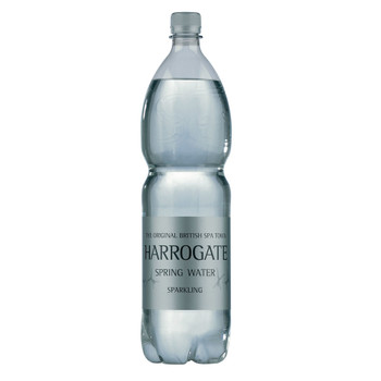 Harrogate Spring Bottled Water Sparkling 1.5L PET Silver Label/Cap Pack of HSW35118