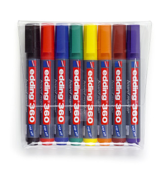 Edding 360 Whiteboard Marker Bullet Tip 1.5-3Mm Assorted Colours Pack 8 4-360-8