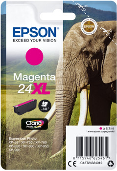Epson C13T24334022 T2433 Magenta Ink Cartridge C13T24334022