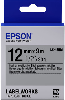 Epson C53S654019 TAPE - LK4SBM METALLIC BLK/ C53S654019