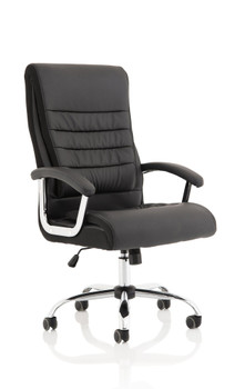 Dallas High Back Leather Executive Office Chair With Arms Black - EX000240 EX000240