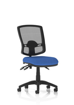 Eclipse Plus Iii Deluxe Medium Mesh Back Task Operator Office Chair Blue Seat Wi KC0401