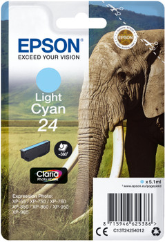Epson C13T24254022 T2425 Light Cyan Ink Cartridge C13T24254022