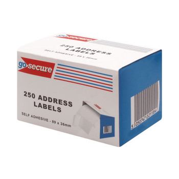 GoSecure Self Adhesive Address Labels 6 Packs of 250 PB02278 PB02278