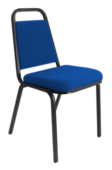 Banqueting Stacking Visitor Chair Black Frame Blue Fabric BR000197 BR000197
