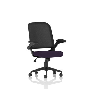 Crew Mesh Back Task Operator Office Chair Bespoke Fabric Seat Tansy Purple With KCUP2023