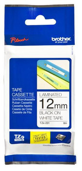 Brother TZE-231 Tape Black on White 12mm TZE-231