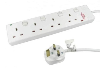 MicroConnect RB-05-4GANGSWD 4-way  Switched Socket with RB-05-4GANGSWD