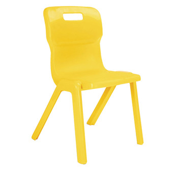 Titan One Piece Chair 380mm Yellow Pack of 10 KF838717 KF838717