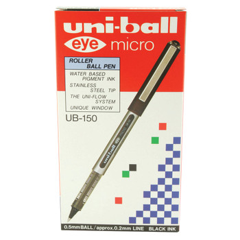 Uni-Ball UB-150 Eye Rollerball Pen Fine Black Pack of 12 9000500 MI150BK