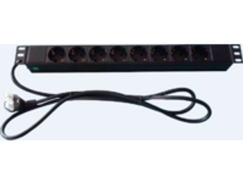 MicroConnect CABINETACC23 8-way Outlet strip.19" 3meter CABINETACC23