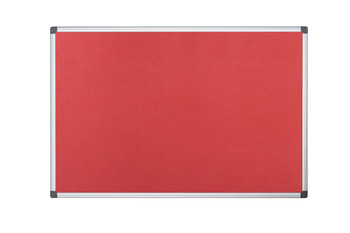 Bi-Office Maya Red Felt Noticeboard Aluminium Frame 900X600mm FA0346170