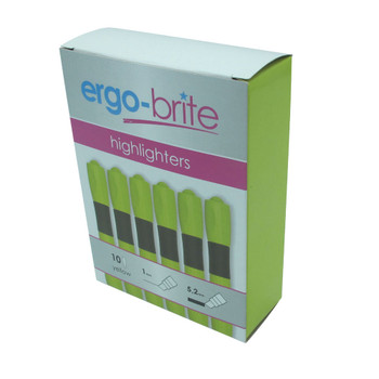 Ergo-Brite Ergonomic Highlighter Pen Yellow Pack of 10 JN69979 JN69979