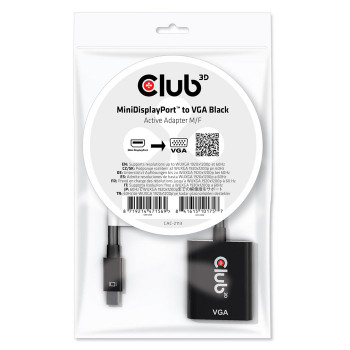 Club3D CAC-2113 MinidisplayportT To Vga Black CAC-2113